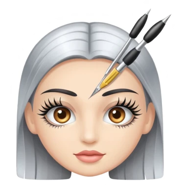 Lash application tools sticker