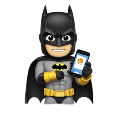 Batman holding a phone  sticker