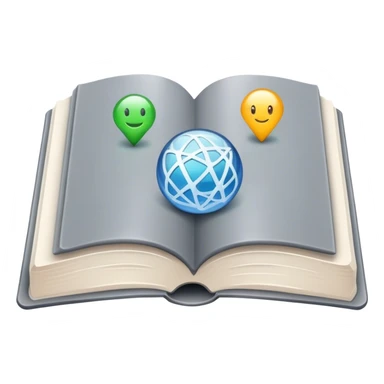 magical grey book of networking with a web sticker