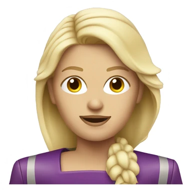 Blonde woman driving a purple Lamborghini sticker