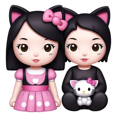 Hello kitty kuromi sticker