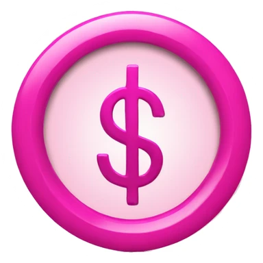 Pink USD dollar sign $ sticker