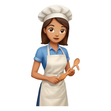 woman in kitchen cooking sticker