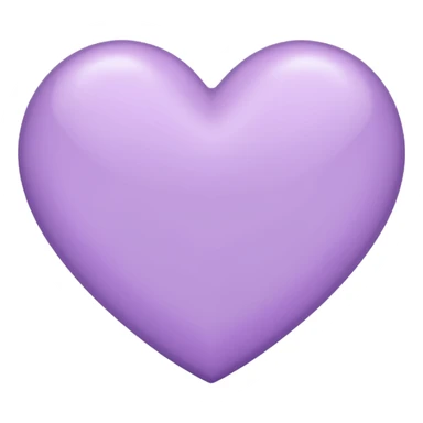 A light purple heart emoji that has the same shape as a normal heart emoji sticker