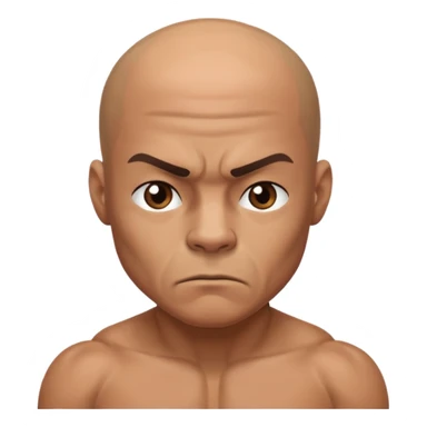  a boxer, bald head sticker
