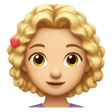 Cute girl with hearts around her sticker