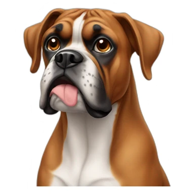 boxer dog sticker