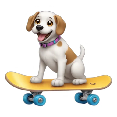 dog skating sticker