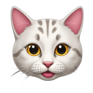 Cat with lipstick and long nails sticker