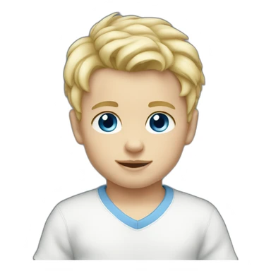 Infant boy blond hair blue eyes sticker