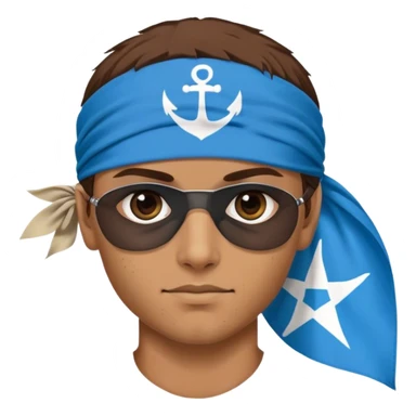Pirate with somalia flag sticker