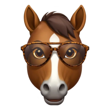Horse face with sunglasses sticker