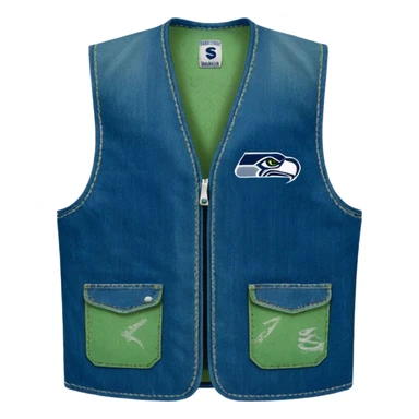 Seattle Seahawks Blue and Green Karate Vest sticker