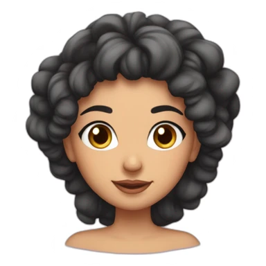 fille arabe au cheveux bouclés avec un bandeau sur le front  sticker