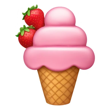 Strawberry ice cream  sticker