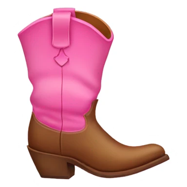pink cow boy boot sticker