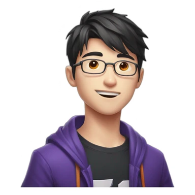 Le joueur de League of legends FAKER qui fait chut sticker