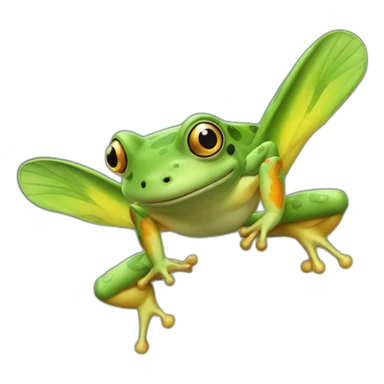 flying frog sticker
