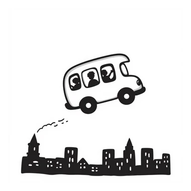 floating bus sticker