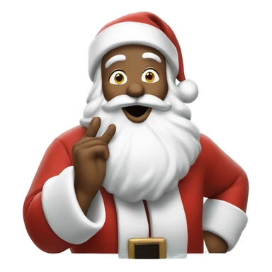 santa blowing kisses sticker
