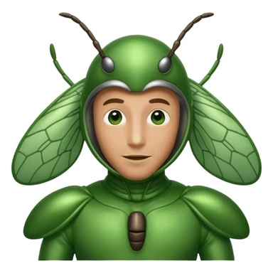 inscticidier man with bug suit sticker