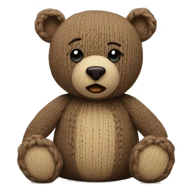 Knitted bear  sticker