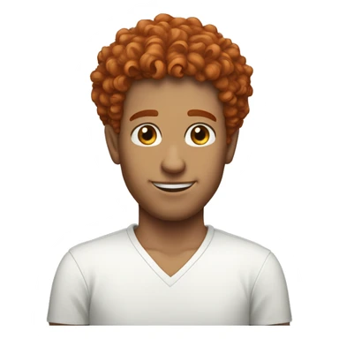 Male red curly hair short sides  sticker