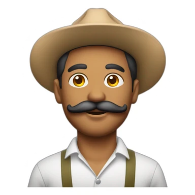  Cuban Man with mustache strenuously carrying balls sticker