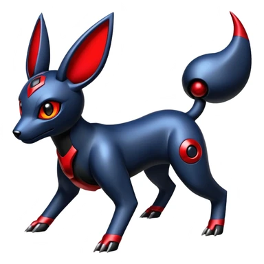 Futuristic Umbreon-Houndoom-Genesect-Pokémon-Fakémon-hybrid-creature sticker
