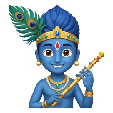 small emoji of god Krishna, which can used in  text massage  sticker