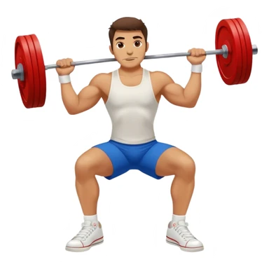 italian guy white converse shoes clean and jerk exercise sticker