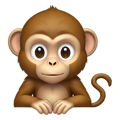 Monkey patiently waiting  sticker