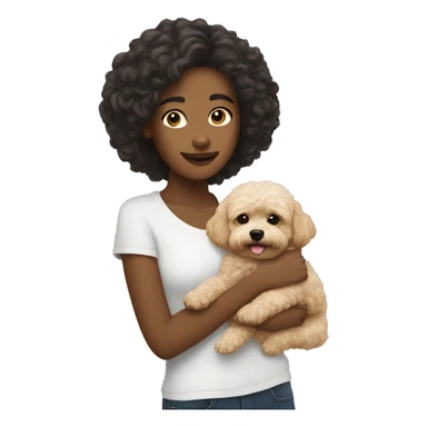Me with maltipoo  sticker