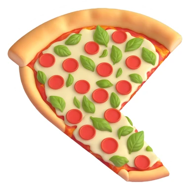 pesto pizza, 3d emoji style sticker