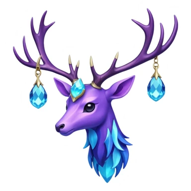 Pokemon legendary cian and purple crystal xerneas sticker