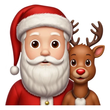 santa Rudolph sticker