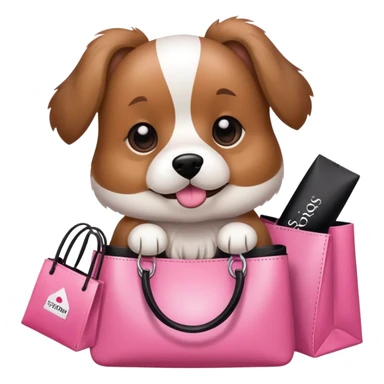 Dog with a Sephora bag sticker