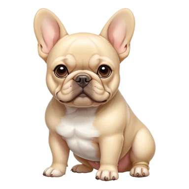 Cream colored French bulldog  sticker