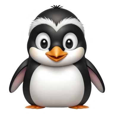 
a Penguin smiling with eyes sticker
