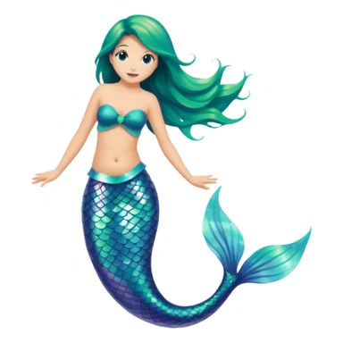 Mermaid tail sticker