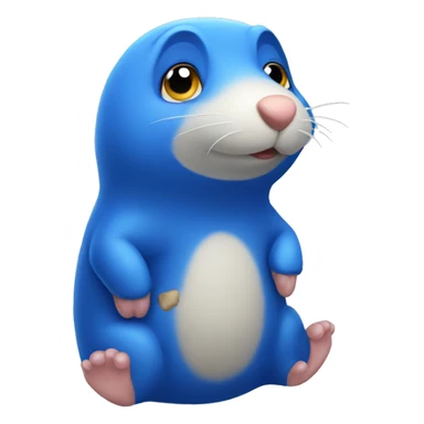 blue mole sticker