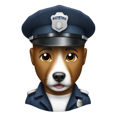 Police whit a dog  sticker