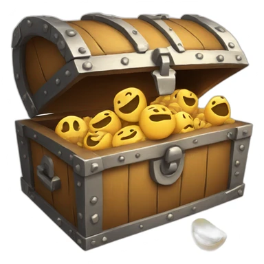 treasure chest with teeth sticker