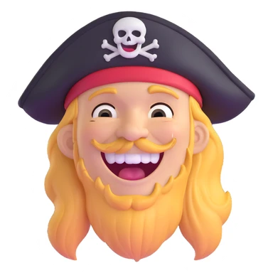 pirate laughing sticker