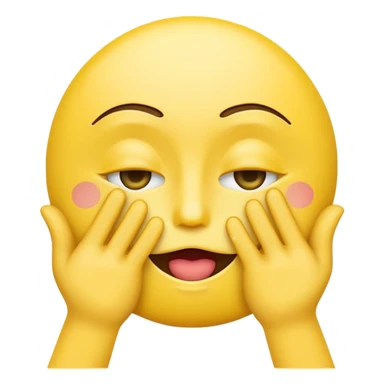 Wink emoji with shush hands sticker