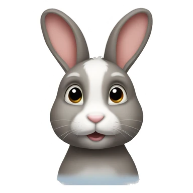 bunny with white stripe down forehead sticker