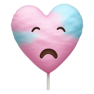 Heart in cotton candy sticker