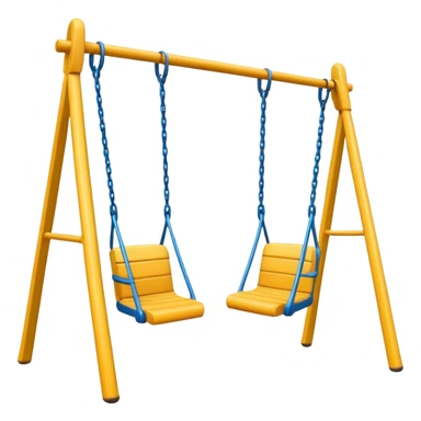 2 swings with no one on it sticker