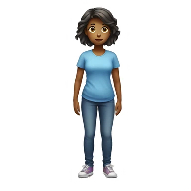 girl standing on scale  sticker