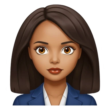 Sharon Leal with long dark brown hair sticker